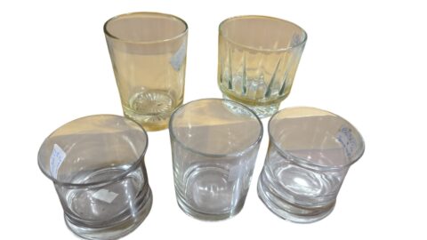 Lote de copos de cristal diversos