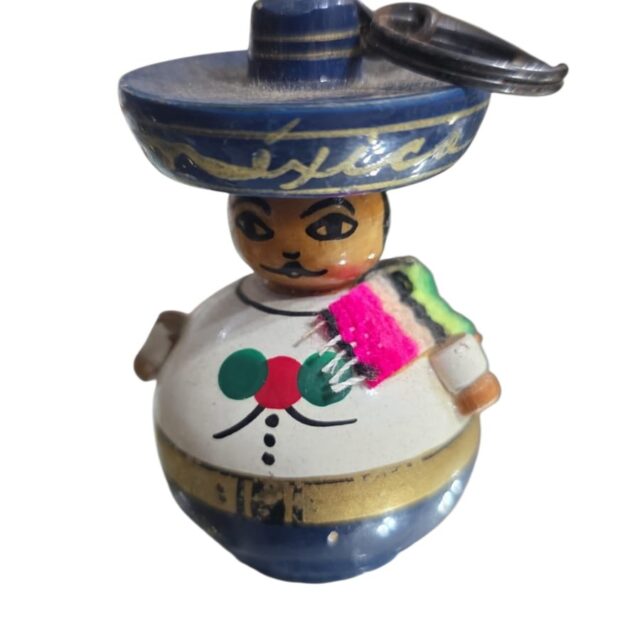 Chaveiro mexicano de madeira, feito a mão