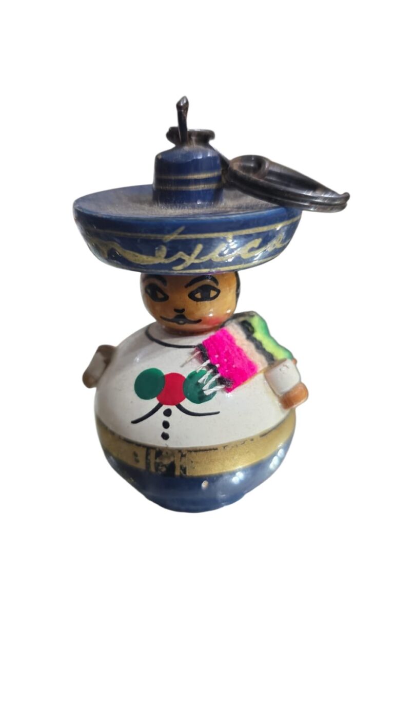Chaveiro mexicano de madeira, feito a mão