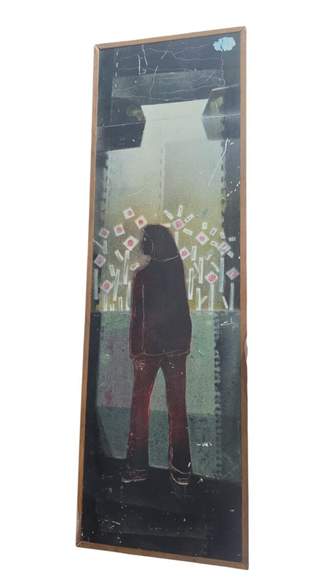 Quadro pintado a mão assinado