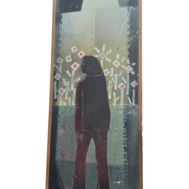Quadro pintado a mão assinado