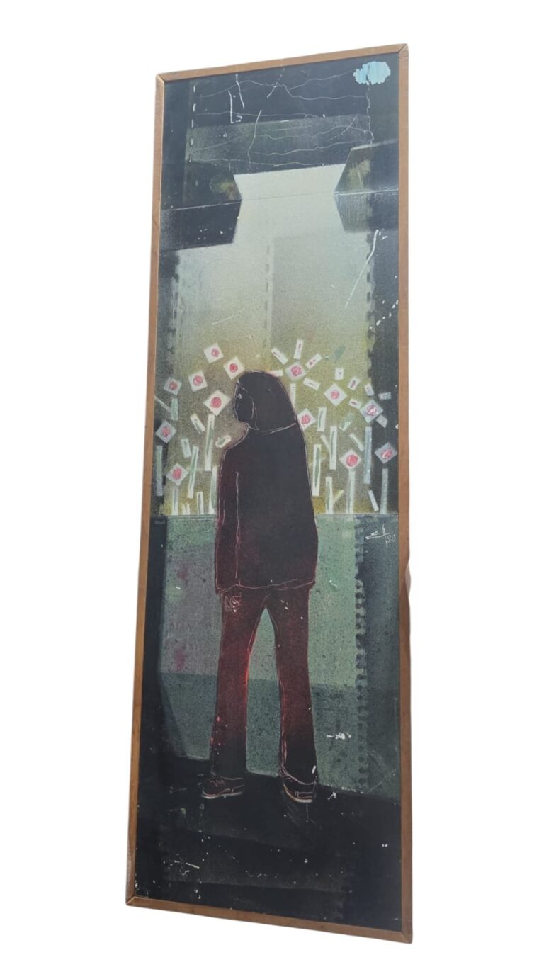 Quadro pintado a mão assinado
