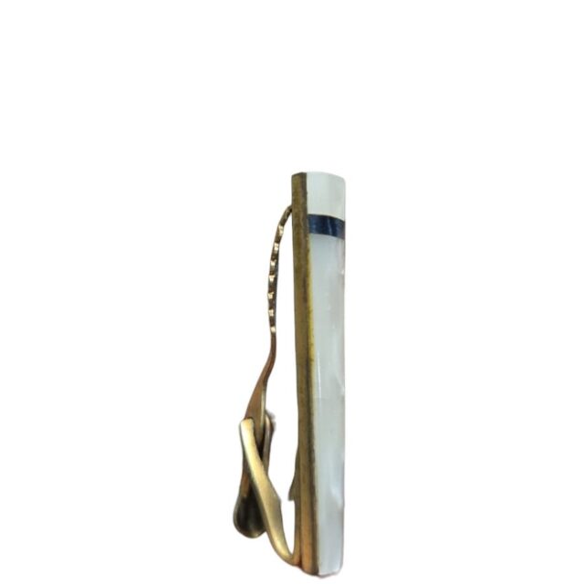 Elegante prendedor de gravata, madrepérola