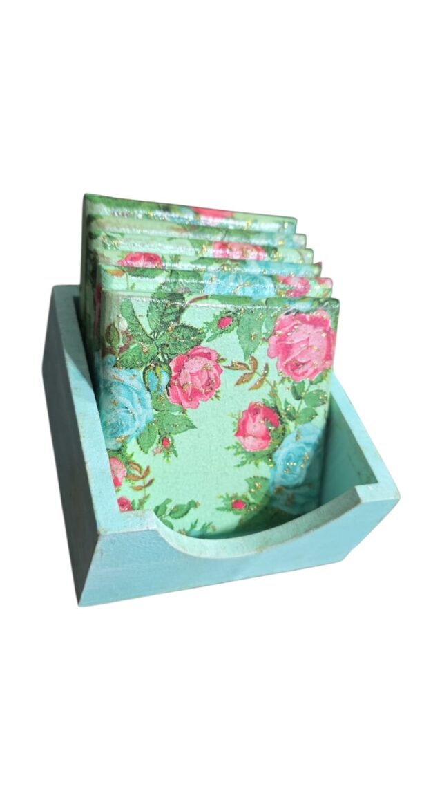 Conjunto de porta copos artesanal