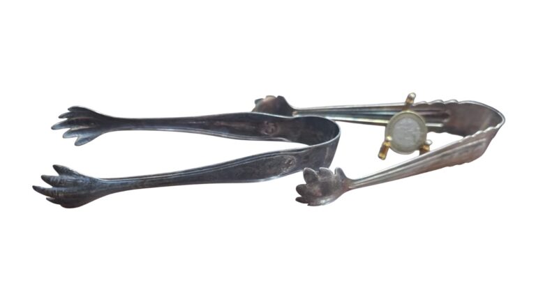Par de pegadores com garras espessurados a prata