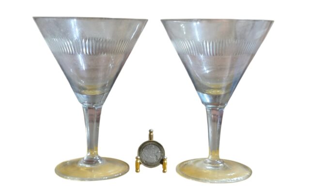 Linda taça de martine em cristal lapidado (valor unitário)