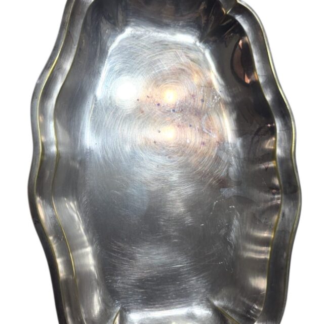 Travessa funda espessurada a prata