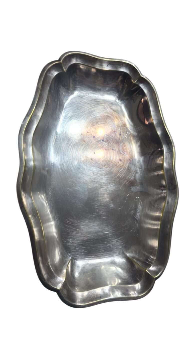 Travessa funda espessurada a prata