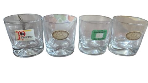 Quarteto de copos de whisky de cristal