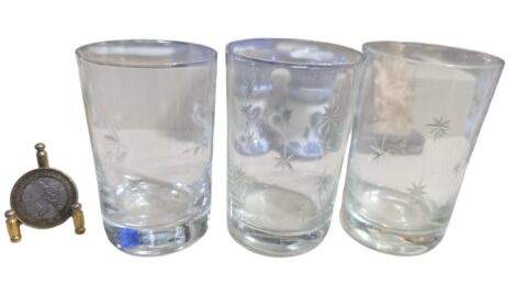 Copos de cristal com belas lapidações. (valor unitário)
