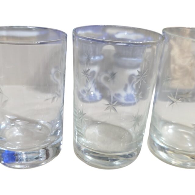 Copos de cristal com belas lapidações. (valor unitário)