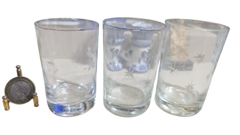 Copos de cristal com belas lapidações. (valor unitário)