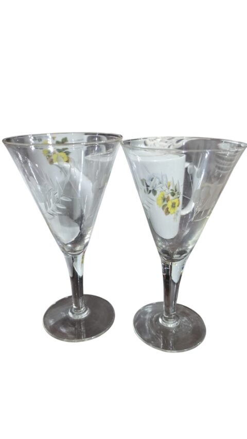 Par de taças de cristal