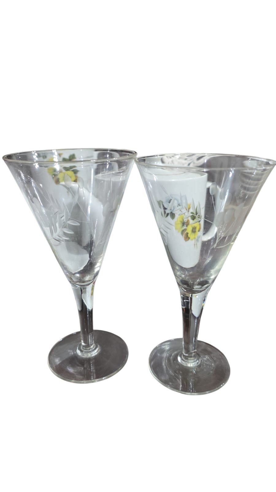 Par de taças de cristal