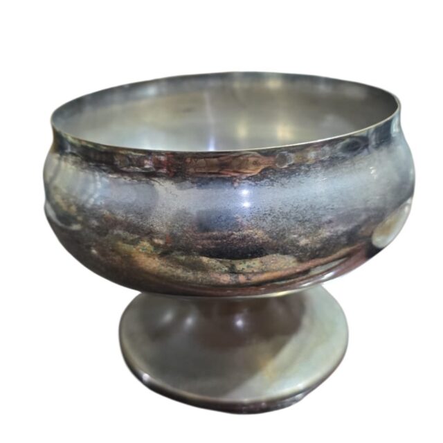 Taça grande de sobremesa espessurada a prata