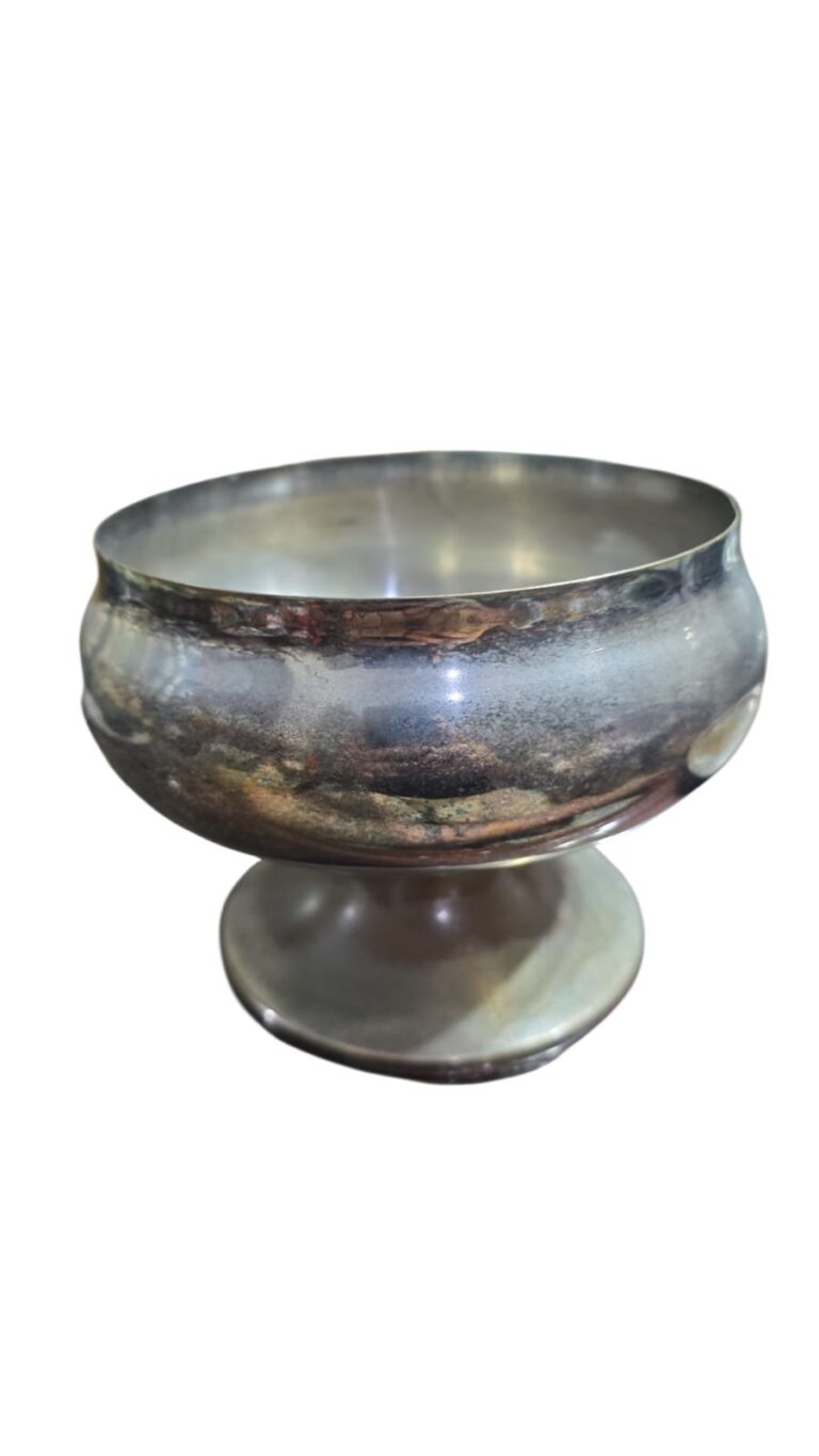 Taça grande de sobremesa espessurada a prata