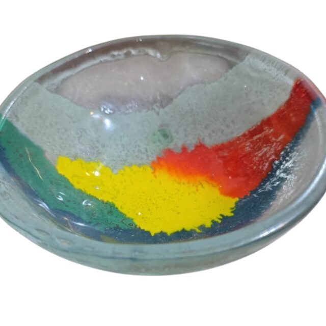 Bowl despojador feito a mão, vidro artístico