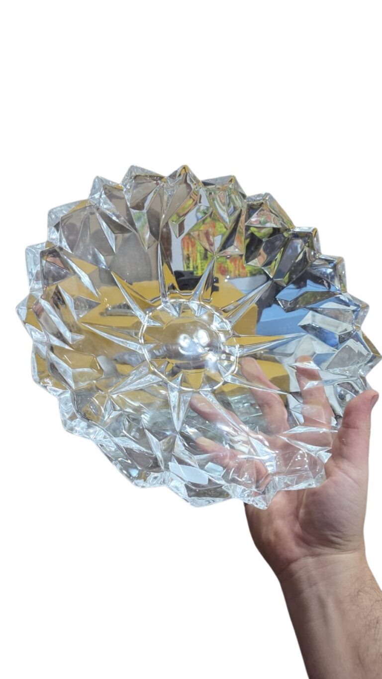 Belíssimo centro de mesa em cristal art déco