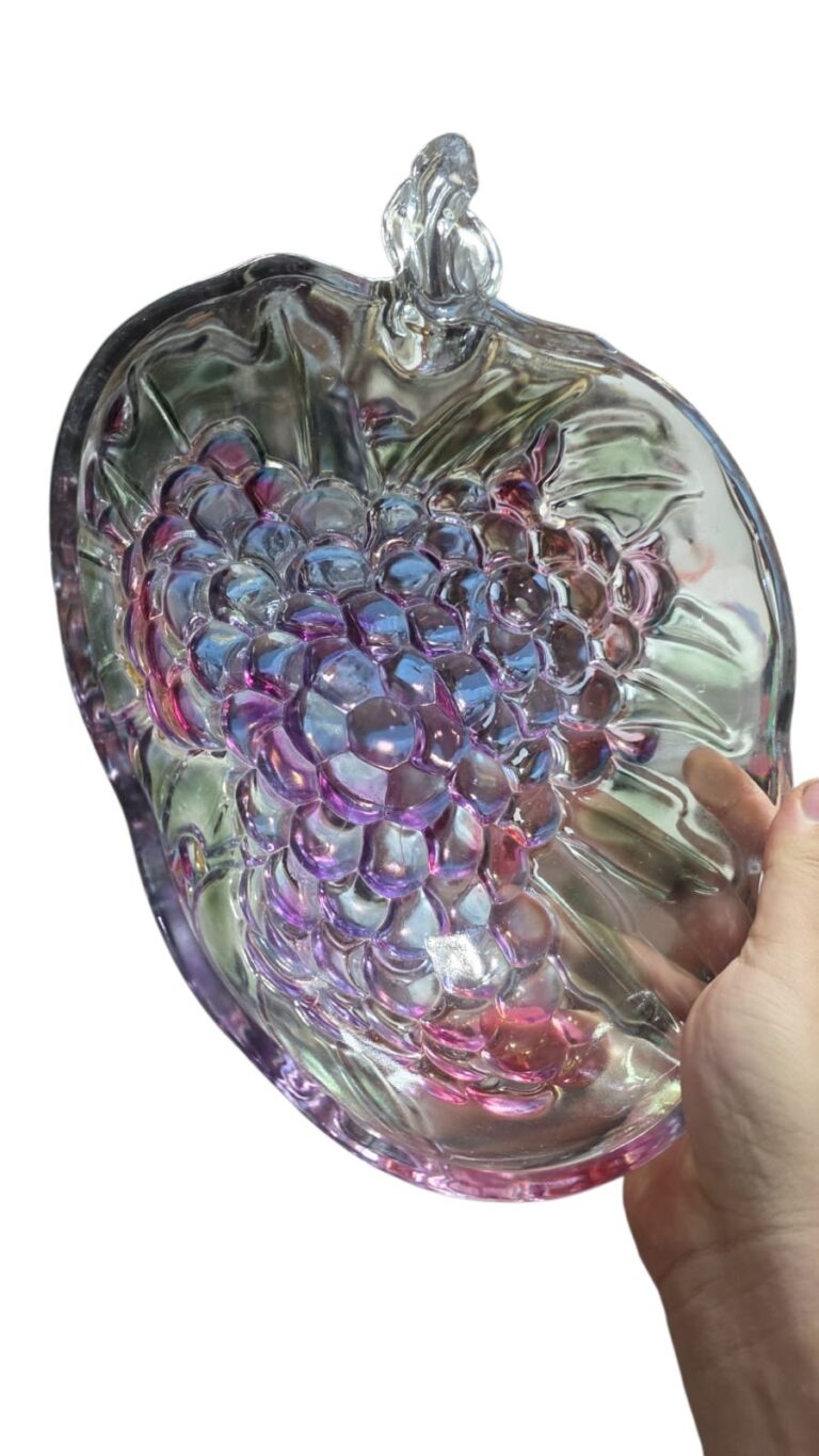 Belíssimo centro de mesa/fruteira de cristal
