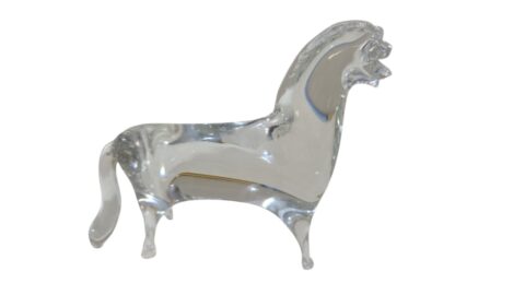 Cavalo de cristal feito a mão