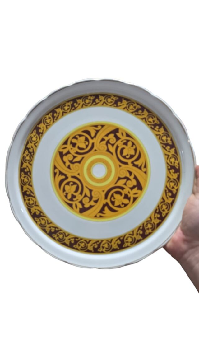 Grande prato de bolo porcelana Schmidt