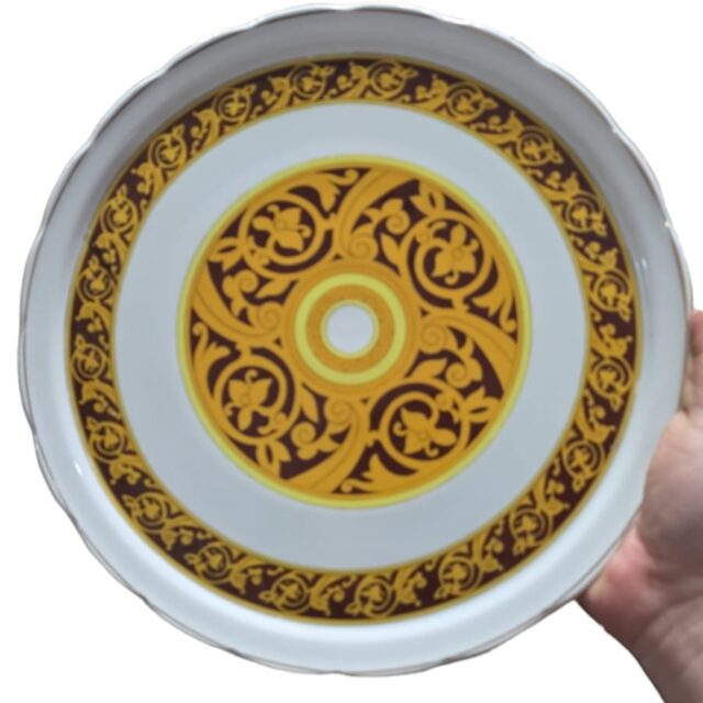 Grande prato de bolo porcelana Schmidt