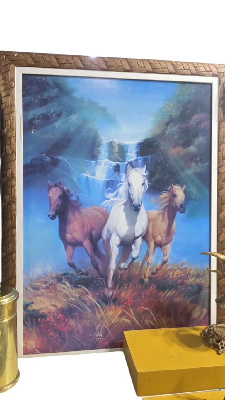 Quadro com belíssima arte de cavalos