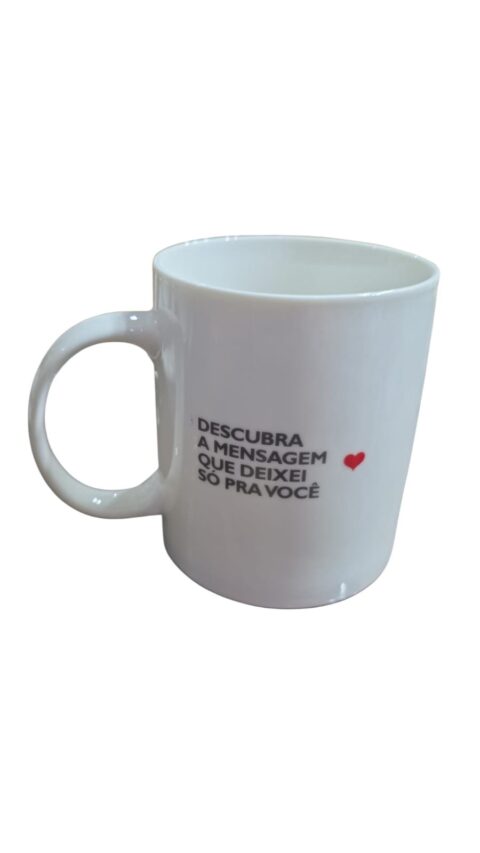 Caneca com mensagem oculta da loja Imaginarium