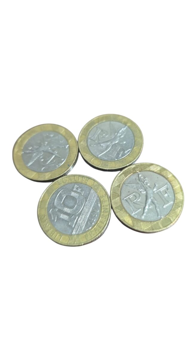 Quarteto de moedas francesas