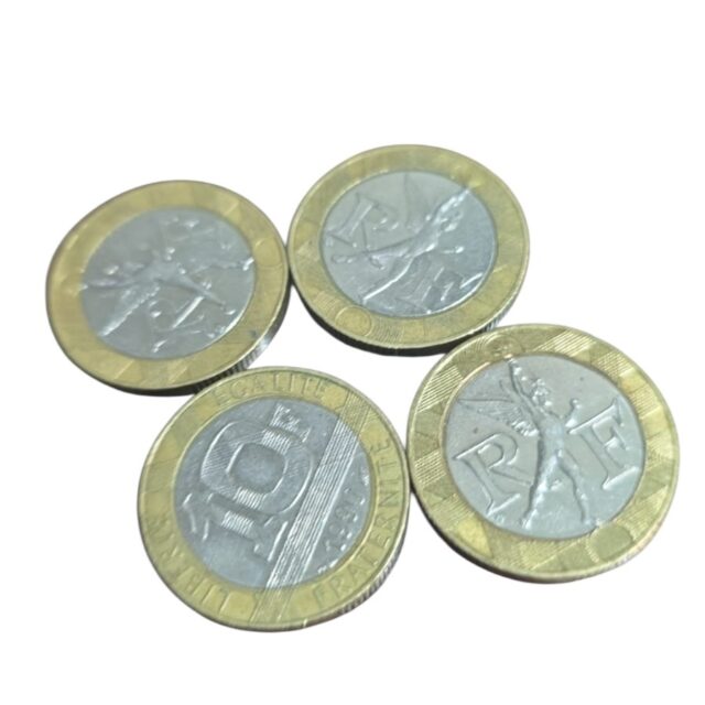 Quarteto de moedas francesas