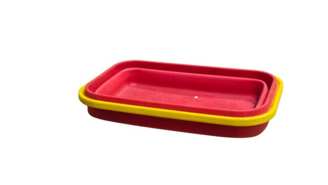 Lunchbox Retrátil Yuze na cor rosa, ideal para transporte prático de alimentos