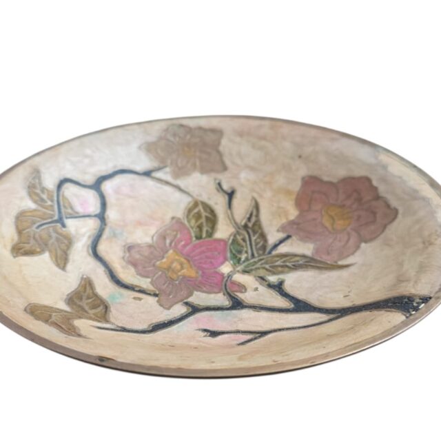 Antigo centro de mesa em cloisonné indiano