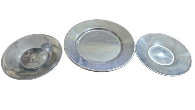 Trio porta garrafa e porta copos inox