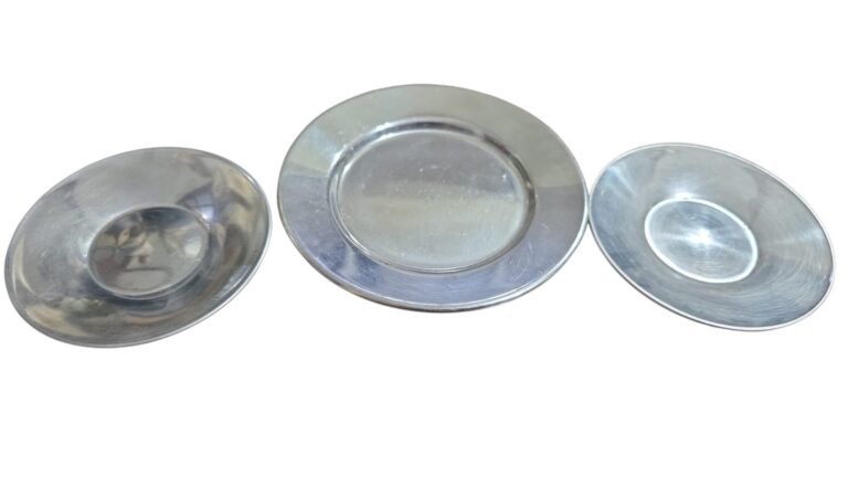 Trio porta garrafa e porta copos inox