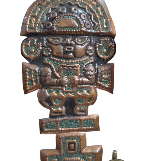 Decoração de parede de cobre, arte de povos antigos originários