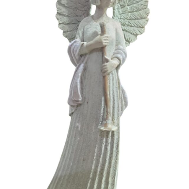 Belíssima escultura de anjo de resina