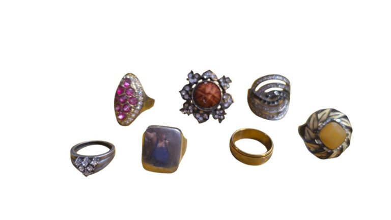 Lote de anéis vintage