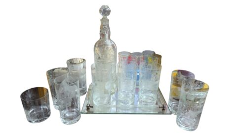 Conjunto com belíssimas lapidações feitas a mão