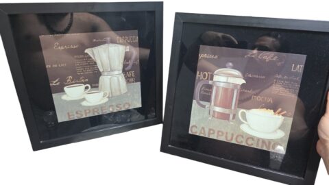 Par de quadros para o cantinho do café