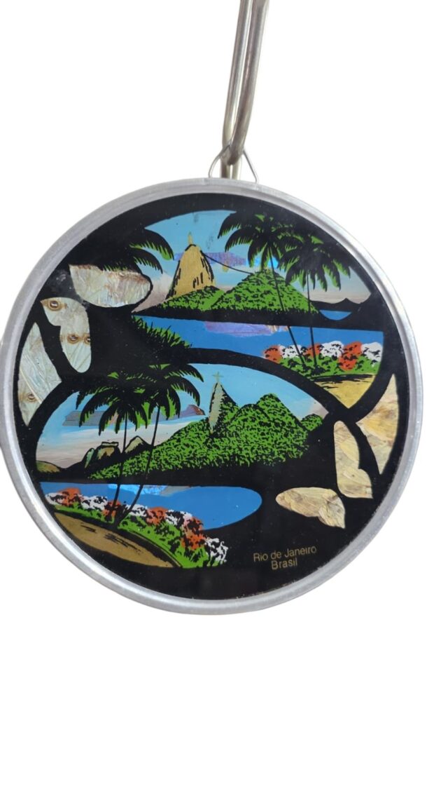 Antiga decoração de parede pintada a mão