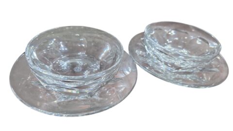 Bowls de sobremesa com presentoir franceses, cristal Baccarat. (valor unitario)