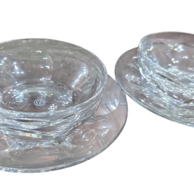 Bowls de sobremesa com presentoir franceses, cristal Baccarat. (valor unitario)