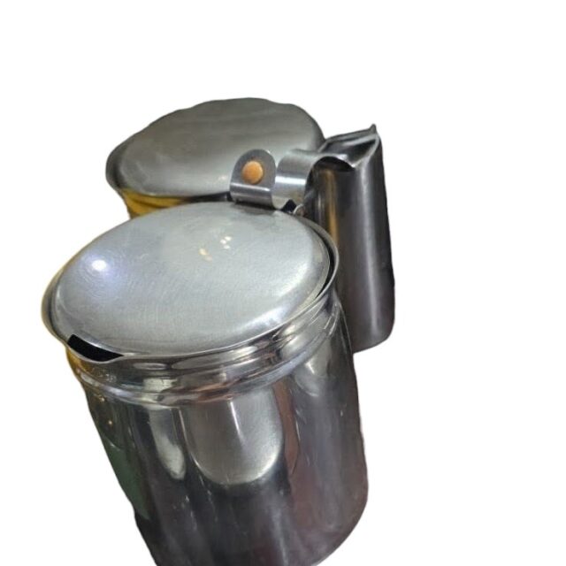 Par de peças inox antigas