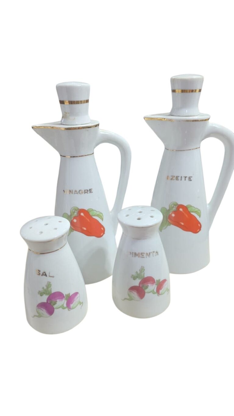 Antigo galheteiro de porcelana