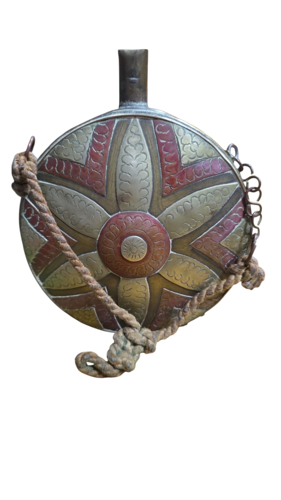 Antigo e raro porta pólvora do oriente médio