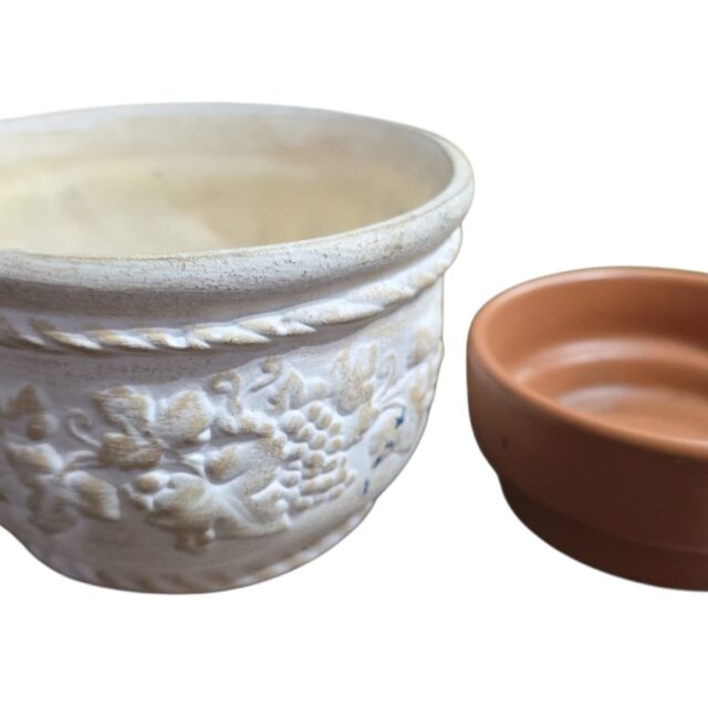Par de vasos de cerâmica