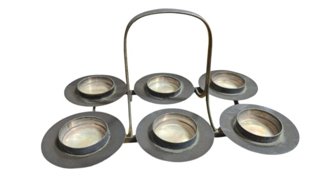Antigo conjunto europeu espessurado prata