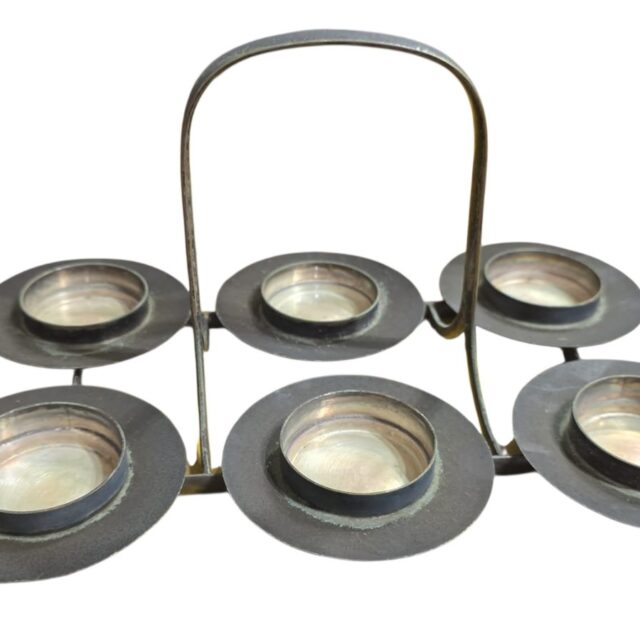 Antigo conjunto europeu espessurado prata