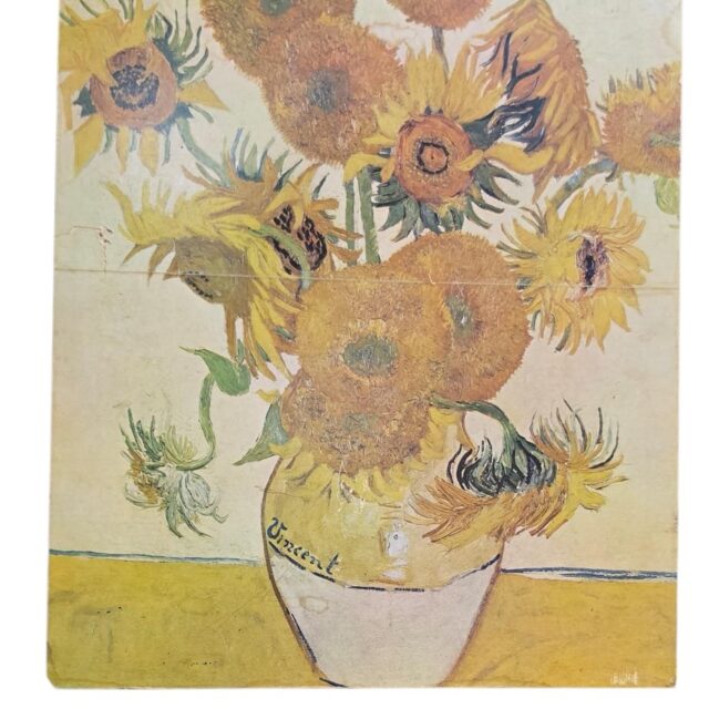 Girassois de Van Gogh. Reprodução, gravura