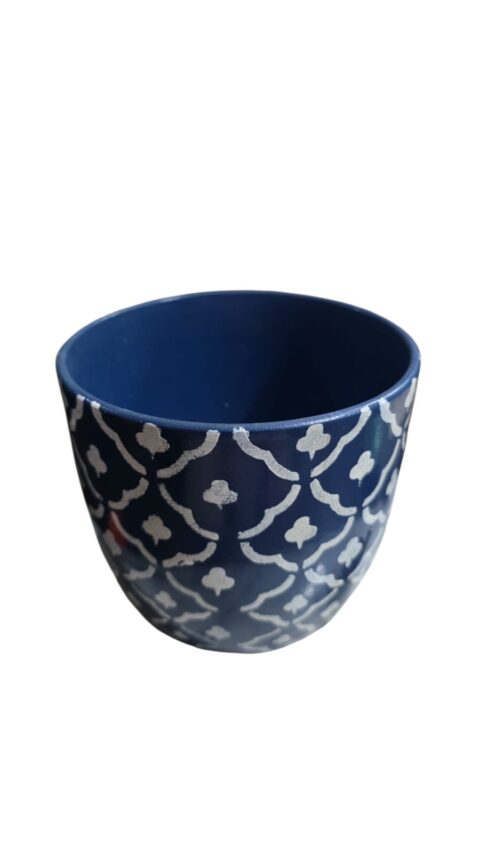 Cachepot de cerâmica pintado a mão